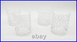 Aston Set of 4 Ralph Lauren Crystal Old Fashioned Cocktail Glasses 8 oz Tumblers