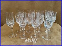 Atlantis Moselle Wine Cut Lead Crystal Goblets & Flutes set of 12 pc champagne