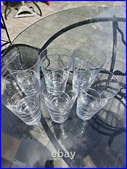 Atlantis Spiral Cyrstal Cocktail Beverage Glasses Set Of 6