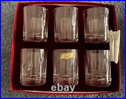 BACCARAT CUT CRYSTAL SET of 6 DOUBLE OLD FASHIONED COCKTAIL GLASSES