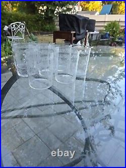 BACCARAT Crystal Beverage Glasses 1870's Victorian Set Of 8