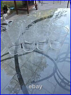 BACCARAT Crystal Beverage Glasses 1870's Victorian Set Of 8