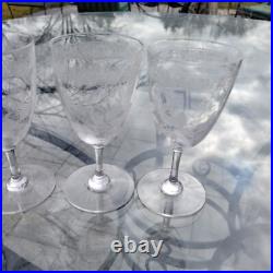 BACCARAT Crystal Cocktail Liqueur Glasses 1870's Victorian Set Of 4 Rare