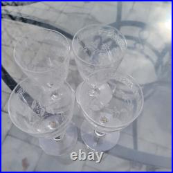BACCARAT Crystal Cocktail Liqueur Glasses 1870's Victorian Set Of 4 Rare