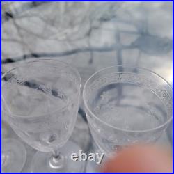 BACCARAT Crystal Cocktail Liqueur Glasses 1870's Victorian Set Of 4 Rare