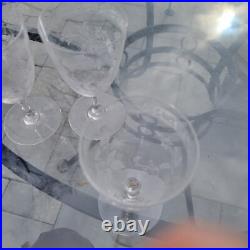 BACCARAT Crystal Cocktail Liqueur Glasses 1870's Victorian Set Of 4 Rare
