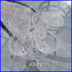 BACCARAT Crystal Cocktail Liqueur Glasses 1870's Victorian Set Of 4 Rare