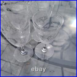 BACCARAT Crystal Cocktail Liqueur Glasses 1870's Victorian Set Of 4 Rare