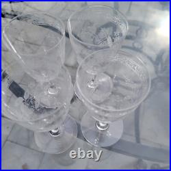 BACCARAT Crystal Cocktail Liqueur Glasses 1870's Victorian Set Of 4 Rare