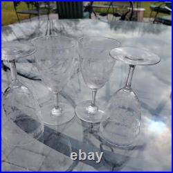 BACCARAT Crystal Cocktail Liqueur Glasses 1870's Victorian Set Of 4 Rare