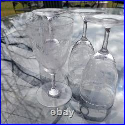 BACCARAT Crystal Cocktail Liqueur Glasses 1870's Victorian Set Of 4 Rare