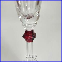 BACCARAT HARCOURT EVE SET OF 2 CHAMPAGNE FLUTES red