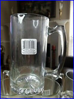 BAR MUGS BEER STEIN SPORT 26.5 fl oz Heavy Duty X-Large Glassware NEW Lot of 12