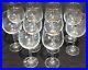 BOHEMIA CZECH CRYSTAL WINE GLASSES TULIP BOWL GOLD TRIM GENEVA SET of 10 MINT