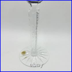 BOHEMIAN CUT TO CLEAR CRYSTAL Wine GOBLETS Multi Colored 8.5 Set Of 5