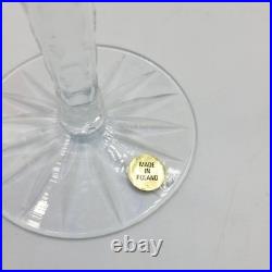 BOHEMIAN CUT TO CLEAR CRYSTAL Wine GOBLETS Multi Colored 8.5 Set Of 5