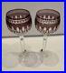 BRAND NEW Waterford Clarendon Case Cut Amethyst Wine Hock Glasses Set of 2