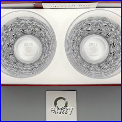 Baccarat 2025 Aria Tumblers Set of 2 Rock Glass NEW In Box from Japan