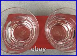 Baccarat Crystal 2012 Year Tumbler Crystal rock Pair Glass Set of 2