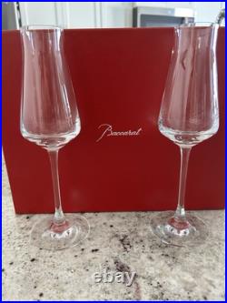 Baccarat Crystal Champagne Elegant Toasting Glasses (Set Of 2)