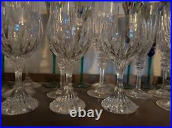 Baccarat Crystal Clear Glass Massena Claret Wine Glasses Set of 3 Made in France Baccarat Crystal Clear Glass Massena Claret Wine Glasses Set of 3 Made in France