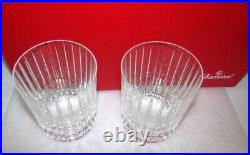 Baccarat Crystal France Harmonie Large Tumblers Set of 2 Cocktail Rocks Whiskey