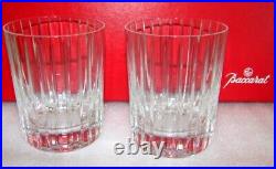 Baccarat Crystal France Harmonie Large Tumblers Set of 2 Cocktail Rocks Whiskey