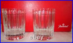 Baccarat Crystal France Harmonie Large Tumblers Set of 2 Cocktail Rocks Whiskey