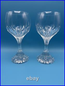 Baccarat Crystal France Massena Water Goblet Set. Pair Of (2)