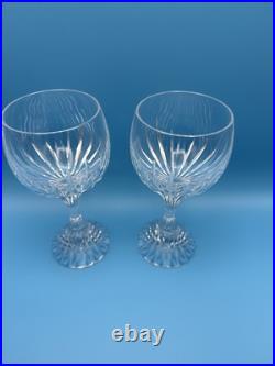 Baccarat Crystal France Massena Water Goblet Set. Pair Of (2)