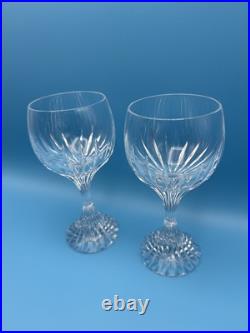 Baccarat Crystal France Massena Water Goblet Set. Pair Of (2)