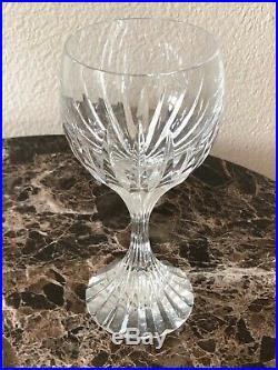 Baccarat Crystal Massena Wine / Water Glasses SET of 8 6.25 Tall