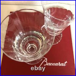 Baccarat Crystal Mille Nuits Goblet Small Wine Glass Pair Set Glassware 5.9 Box