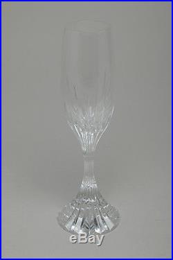 Baccarat Crystal Stemware MASSENA Pattern Fluted Champagne Glasses SET of 11