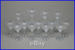 Baccarat Crystal Stemware MASSENA Pattern Water Goblets SET of 13
