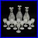 Baccarat Cut Glass Diamond et Feuilles Set 3 Decanters 10 Cordials c1850