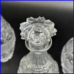 Baccarat Cut Glass Diamond et Feuilles Set 3 Decanters 10 Cordials c1850 Baccarat Cut Glass Diamond et Feuilles Set 3 Decanters 10 Cordials c1850