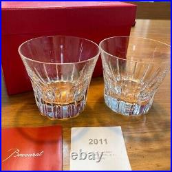 Baccarat Etna 2011 Year Tumbler Crystal rock Pair Glass Set of 2