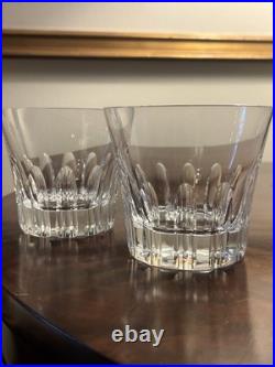 Baccarat Etna Crystal Double Old Fashioned Tumbler / Glass Set Of 2