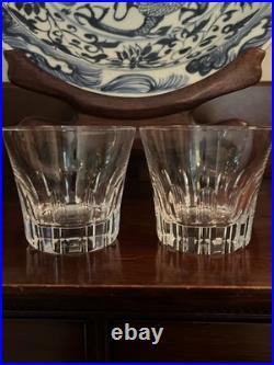 Baccarat Etna Crystal Double Old Fashioned Tumbler / Glass Set Of 2