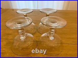 Baccarat France Crystal Set of 4 Provence Pattern Champagne Tall Sherbet Glasses