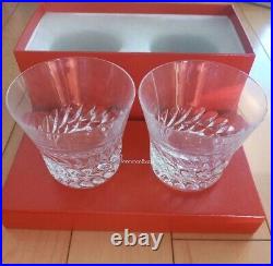 Baccarat Gloria Year Tumbler 2016 Crystal Rock Glass pair Set of 2 with Box