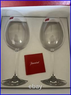 Baccarat Grand Bordeaux Glasses, Set of 2, New in Original Box
