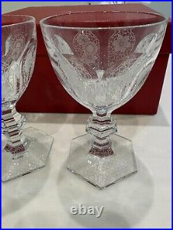 Baccarat Harcourt Etched Wine Glass Set By Marcel Wanders