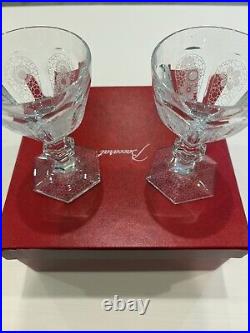 Baccarat Harcourt Etched Wine Glass Set By Marcel Wanders