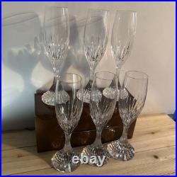 Baccarat Massena 8.5Champagne Flutes Impress Guests SET of SIX Made In France