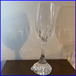 Baccarat Massena 8.5Champagne Flutes Impress Guests SET of SIX Made In France