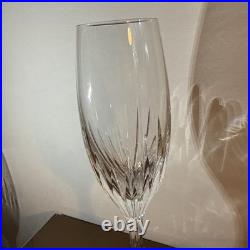 Baccarat Massena 8.5Champagne Flutes Impress Guests SET of SIX Made In France