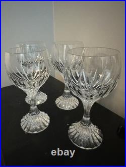 Baccarat Massena White Wine Glass France Clear Crystal Set of 4