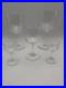 Baccarat Montaigne Optic Crystal Stemware Set 5 Pc France Signed Goblets Glass